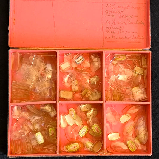 20er Jahre Mineralglas - original FORMGLÄSER BOX - NOS - Vintage