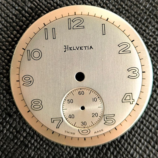 Helvetia - Zifferblatt / Dial - NOS - Vintage - Cal. 82 - 1930er-40er Jahre - D = 28,6mm
