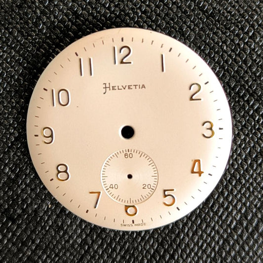 Helvetia - Zifferblatt / Dial - NOS - Vintage - Cal. 82 - 1930er-40er Jahre - D = 28,75mm