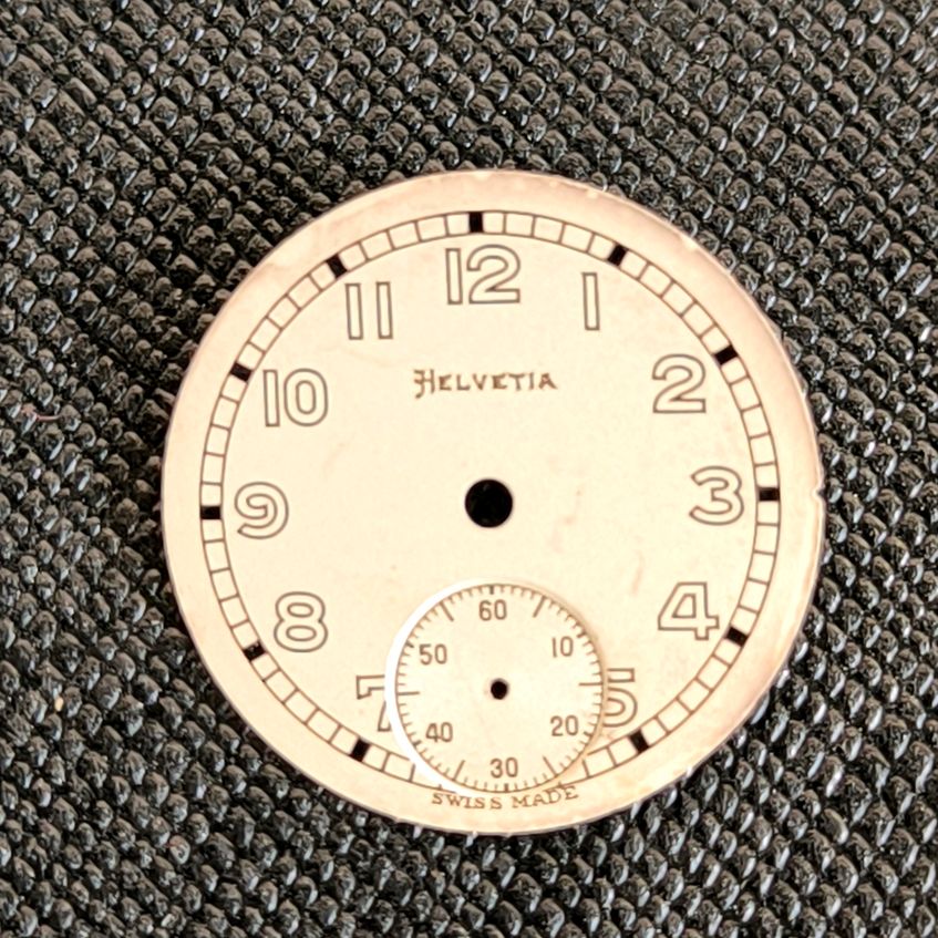 Helvetia - Zifferblatt / Dial - NOS - Vintage - Cal. 82 - 1930er-40er Jahre - D = 22,07mm