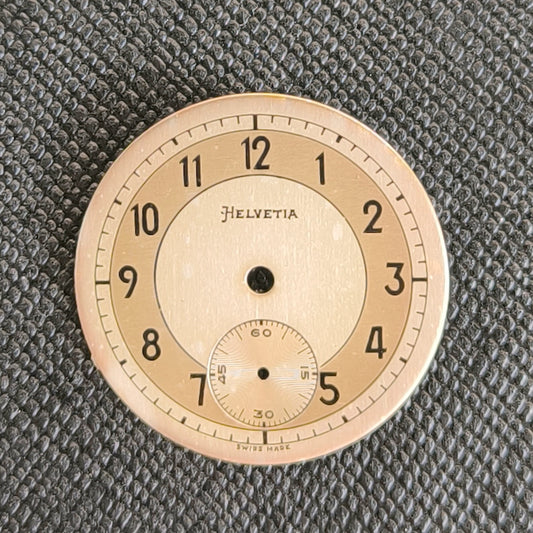 Helvetia - Zifferblatt / Dial - NOS - Vintage - Cal. 82 - 1930er-40er Jahre - D = 24,96mm