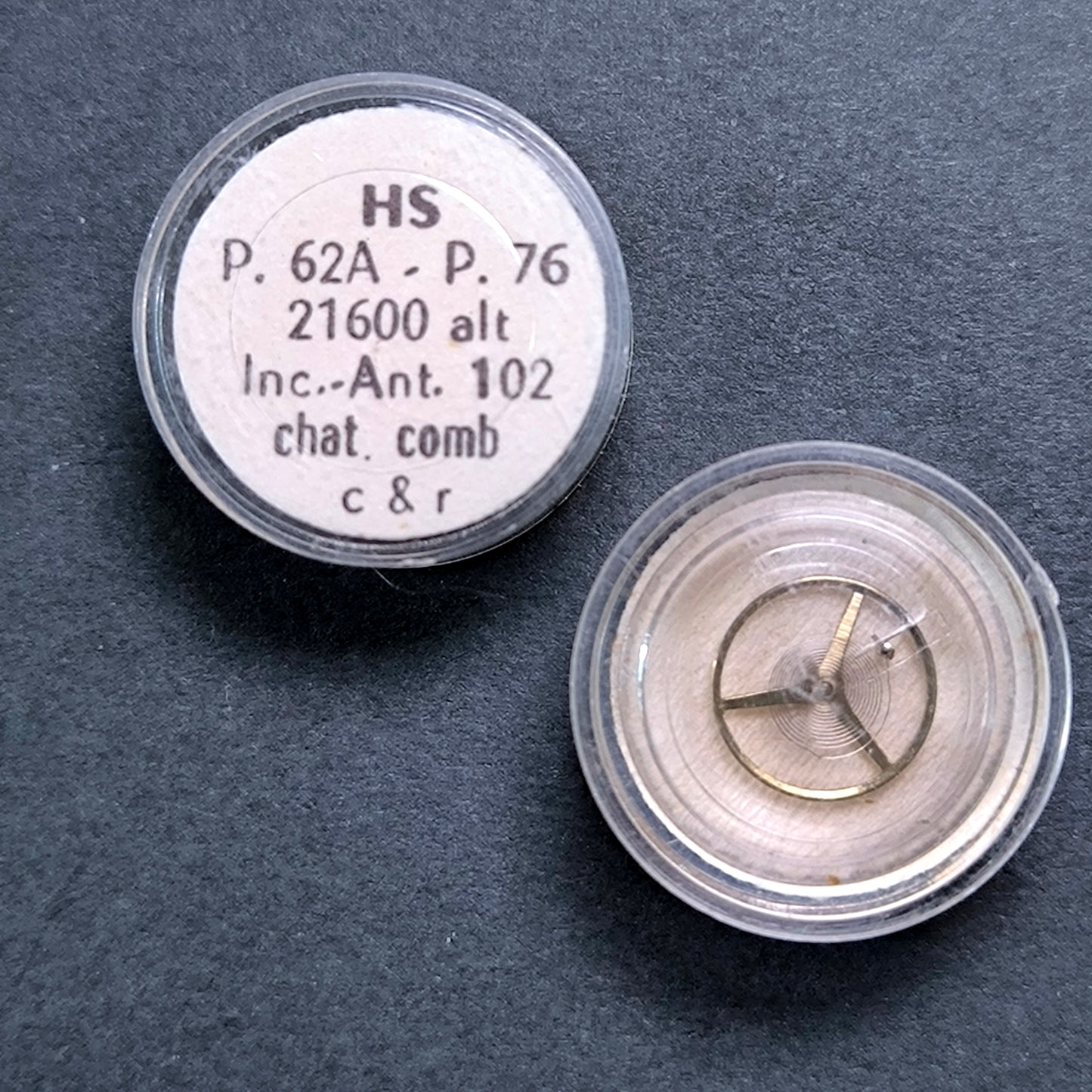 HS - Lorsa - Unruh Komplett Incabloc - NOS - Cal. P 62A = ident. Cal. P 76 - Vintage - Part. 721