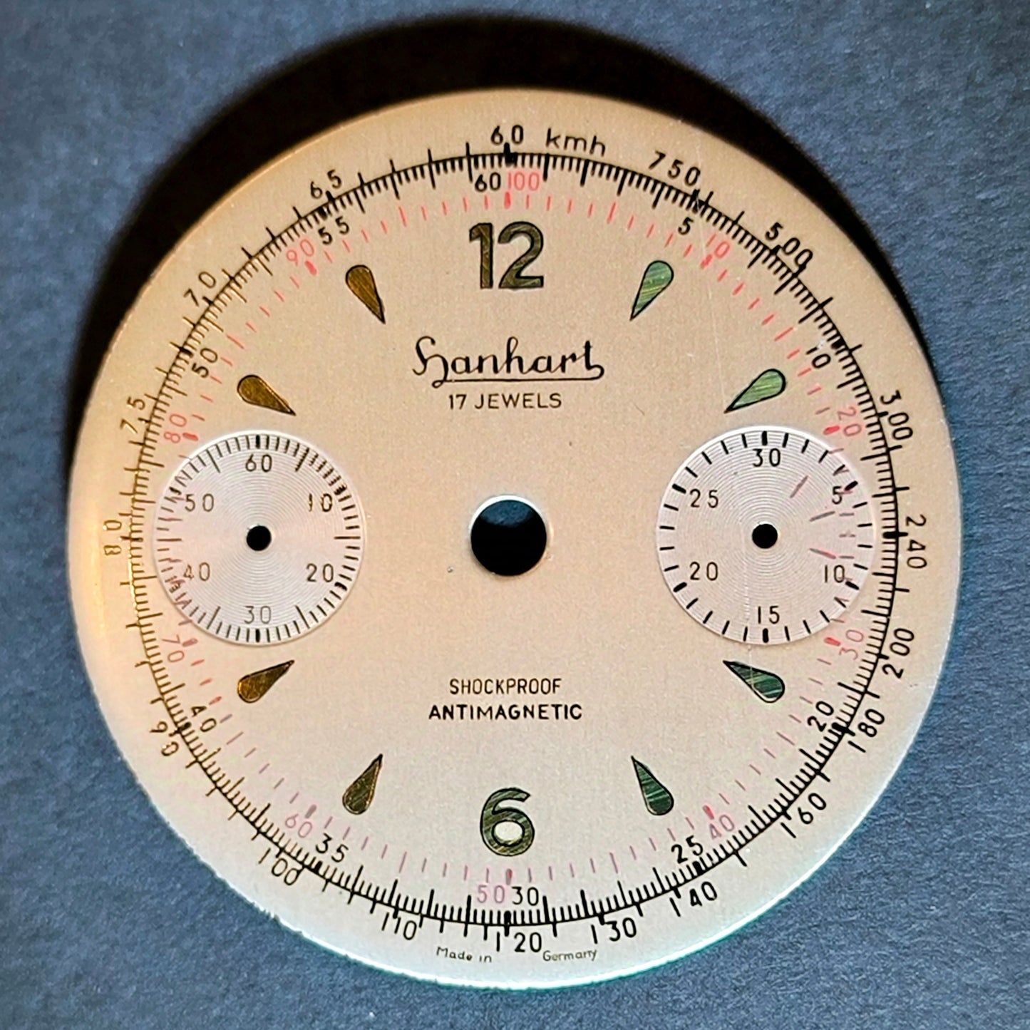 Hanhart Chronograph - NOS - Vintage- ZIFFERBLATT / DIAL - für Cal.40 - 42