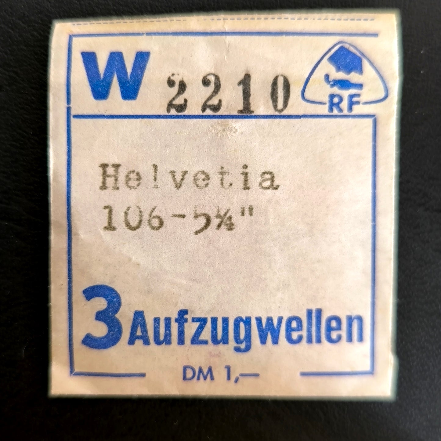 Helvetia - Cal. 106 - Aufzugwelle / Winding Stem - NOS - Vintage - Part Nr. 401