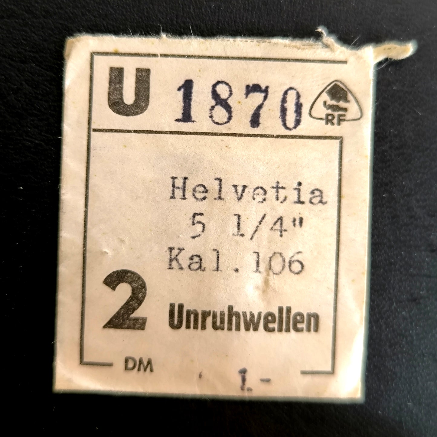 Helvetia - Cal. 106 - Unruhwelle / Balance Staff - Incabloc - NOS - Vintage - Part Nr. 723