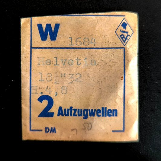 Helvetia - 18,5`` - Cal. 32 - Flume Nr. 1684 - Aufzugwelle / Winding Stem - NOS - Vintage - Part Nr. 401
