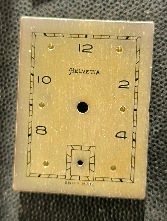 Shock Absorber - NOS - Art Deco Zifferblatt - L = 24,5mm X B = 18,6mm - für Helvetia Cal. 75 - 1930er Jahre