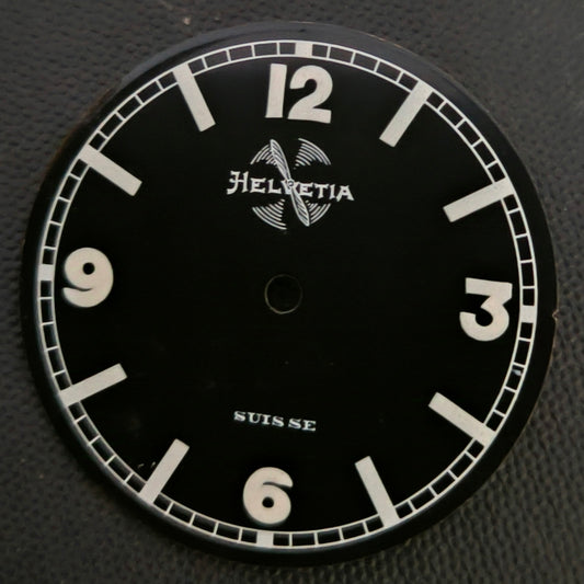 Helvetia Suisse WK2 - NOS - Fliegeruhren Zifferblatt -  D = 31,0mm - für die Helvetia Cal. 800er Serie