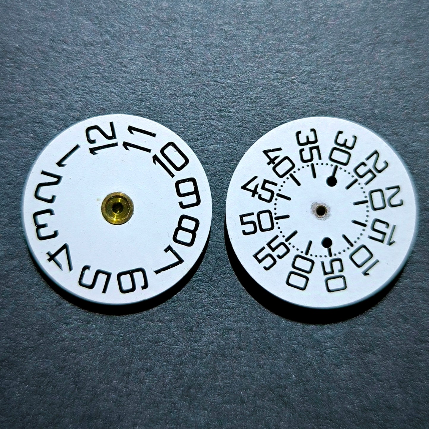 Amida Digital - Minutenscheibe & Stundenscheibe - NOS - AMIDA Cal. 420, 425, 435, 4350 - Weiß & Schwarz