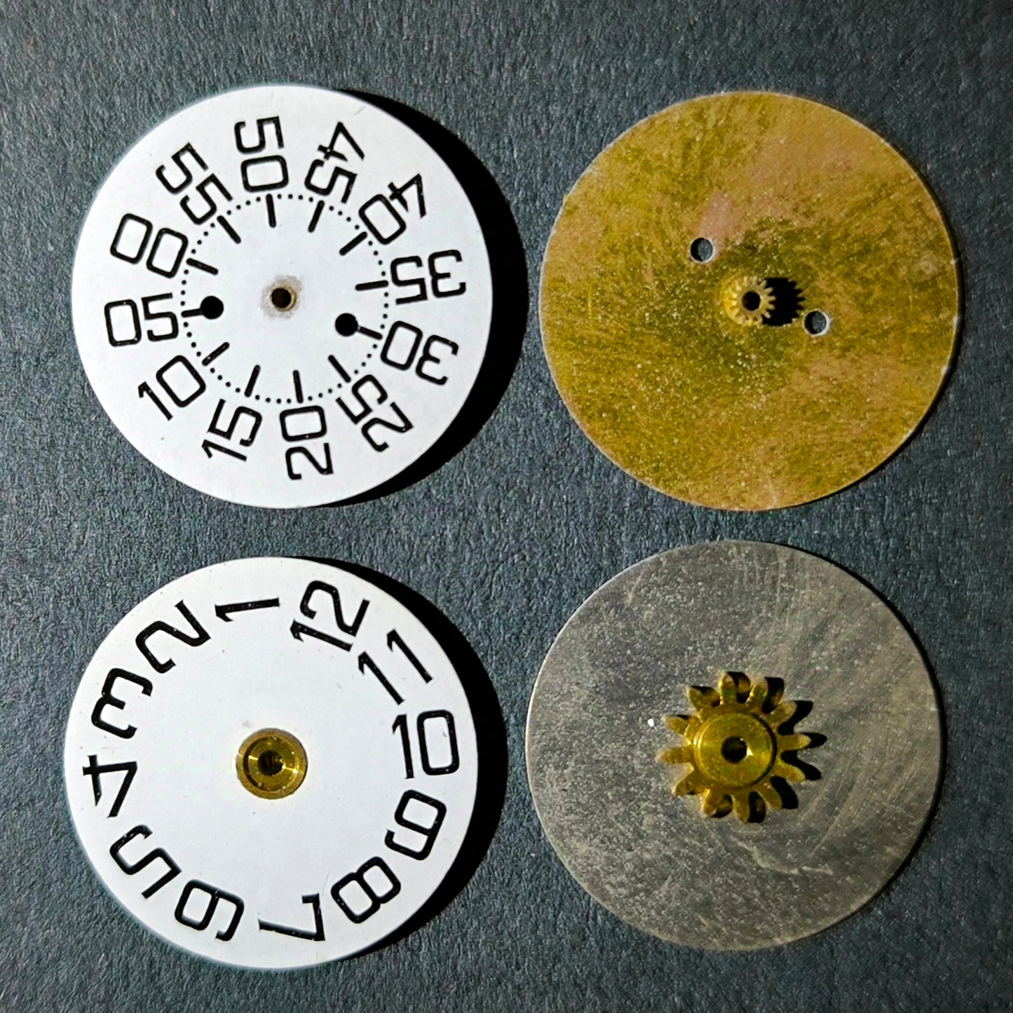 Amida Digital - Minutenscheibe & Stundenscheibe - NOS - AMIDA Cal. 420, 425, 435, 4350 - Weiß & Schwarz