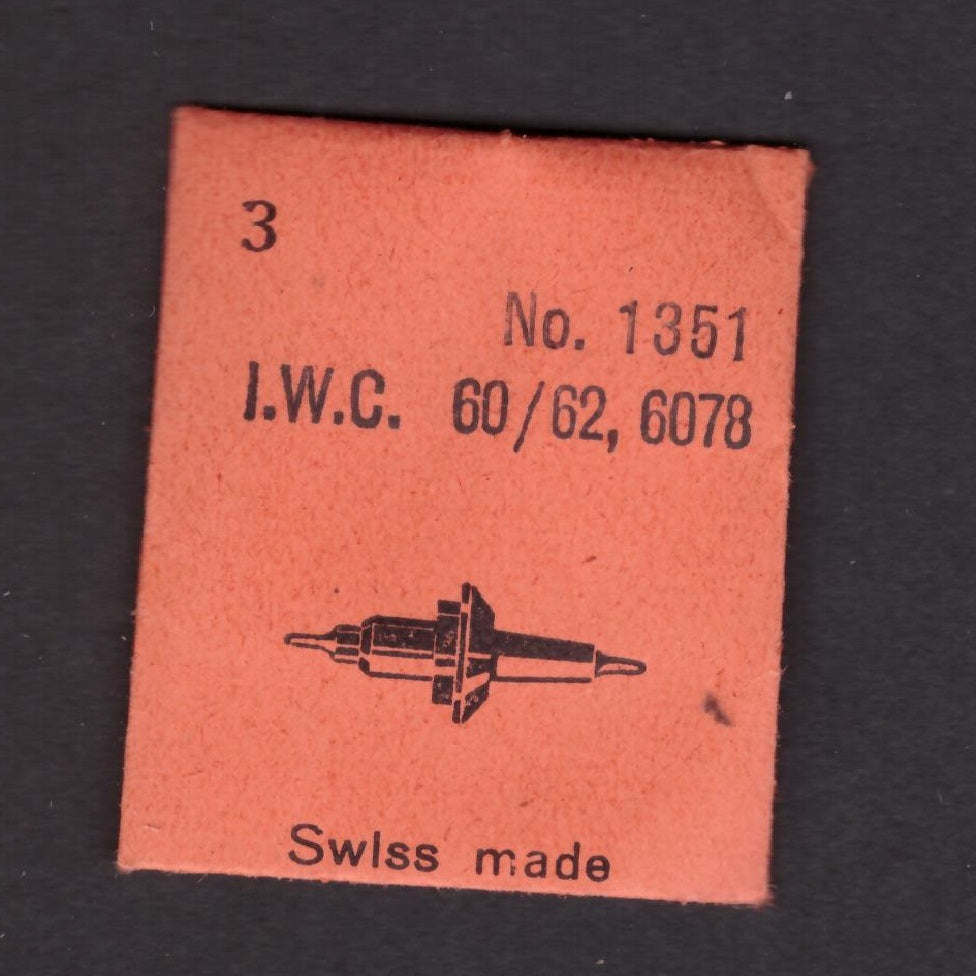 IWC- Cal. 60 = ident. Cal. 62 & Cal. 6078 - Part. 723 - Unruhwelle / Balance Staff - NOS - Vintage