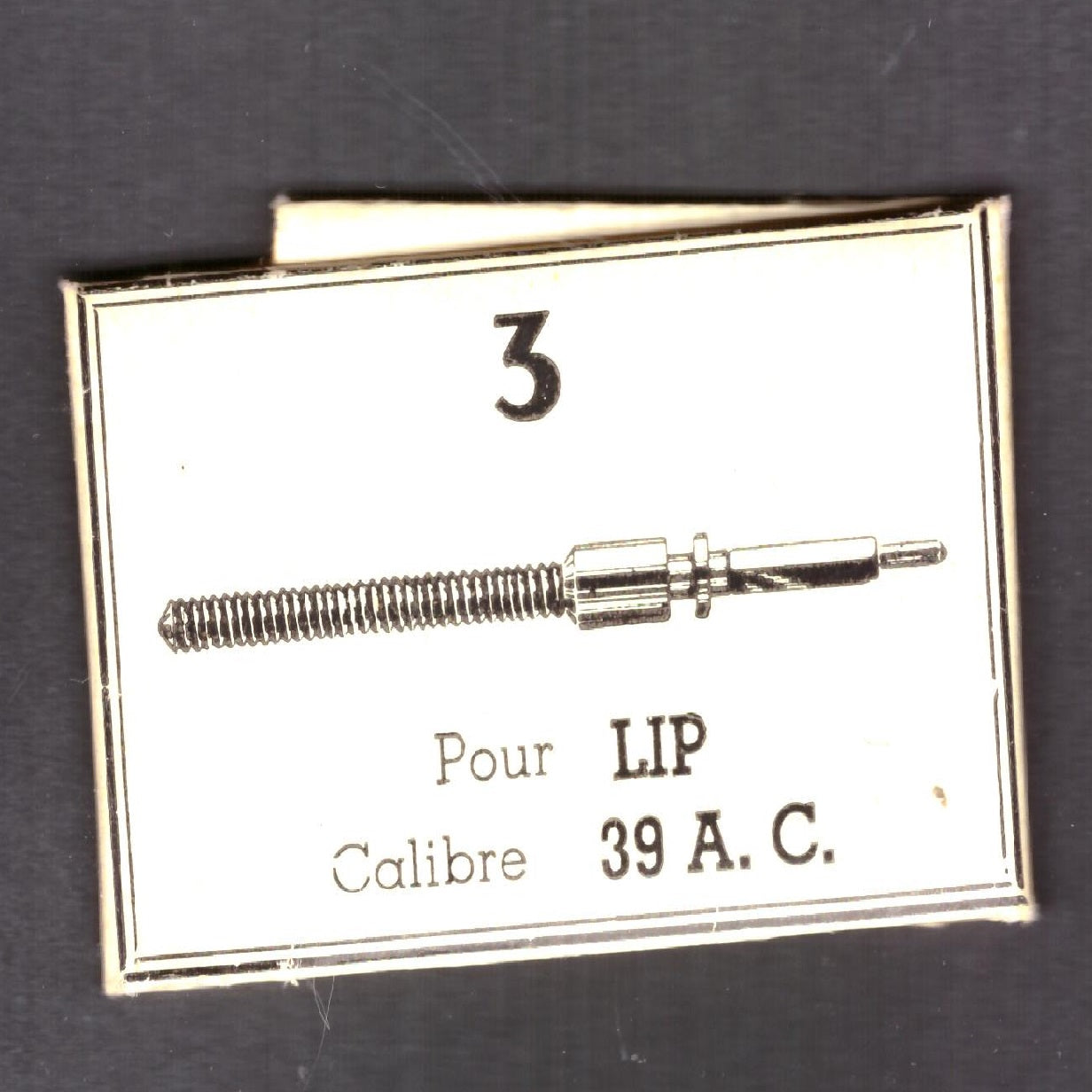 LIP - Cal.39A.C. - Part. 401 - Aufzugwelle / Winding Stem - NOS - Vintage
