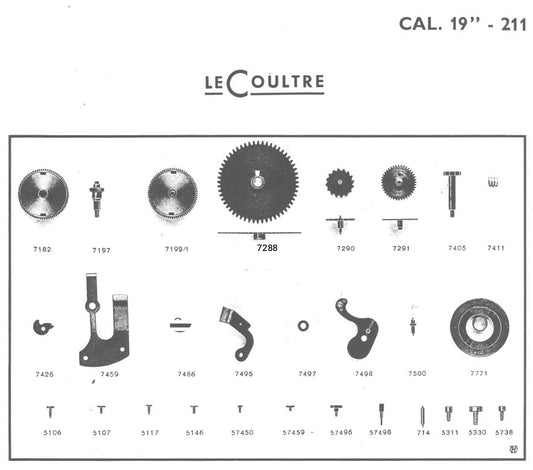 Jaeger LeCoultre - Cal. 211 - Federkern (Wecker) / Barrel Arbor (Alarm) - NOS - Vintage - Part Nr. 7197