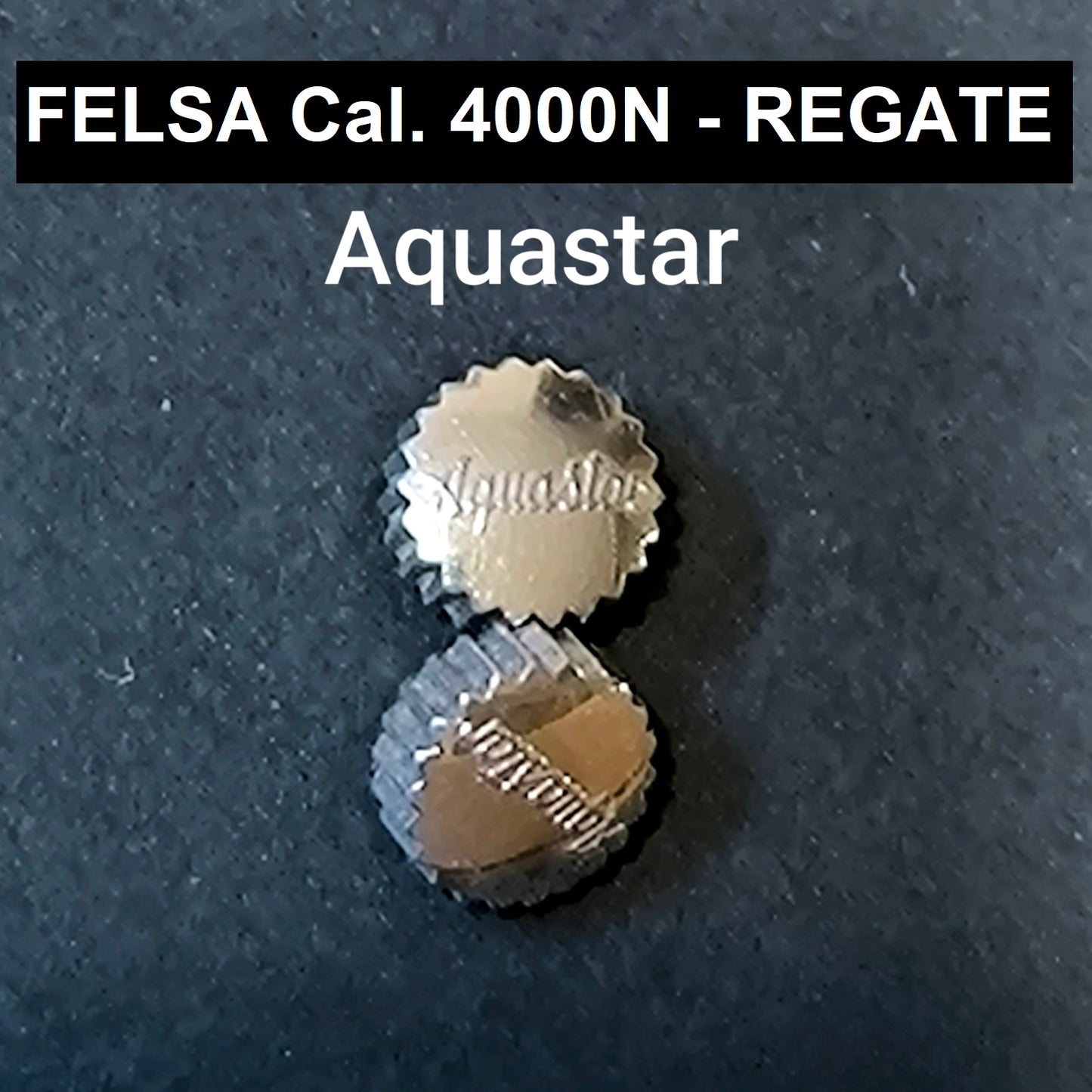 FELSA REGATE Aquastar - KRONE / Crown  - NOS - Vintage - in Stahl - Durchmesser 6,0mm - Cal. 4000N