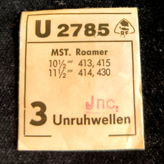 MST - ROAMER - Medana - Unruhwelle / Balance Staff - Cal. 413 =ident. Cal. 414, 415, 430 Incabloc - NOS - Vintage - Nr. 724