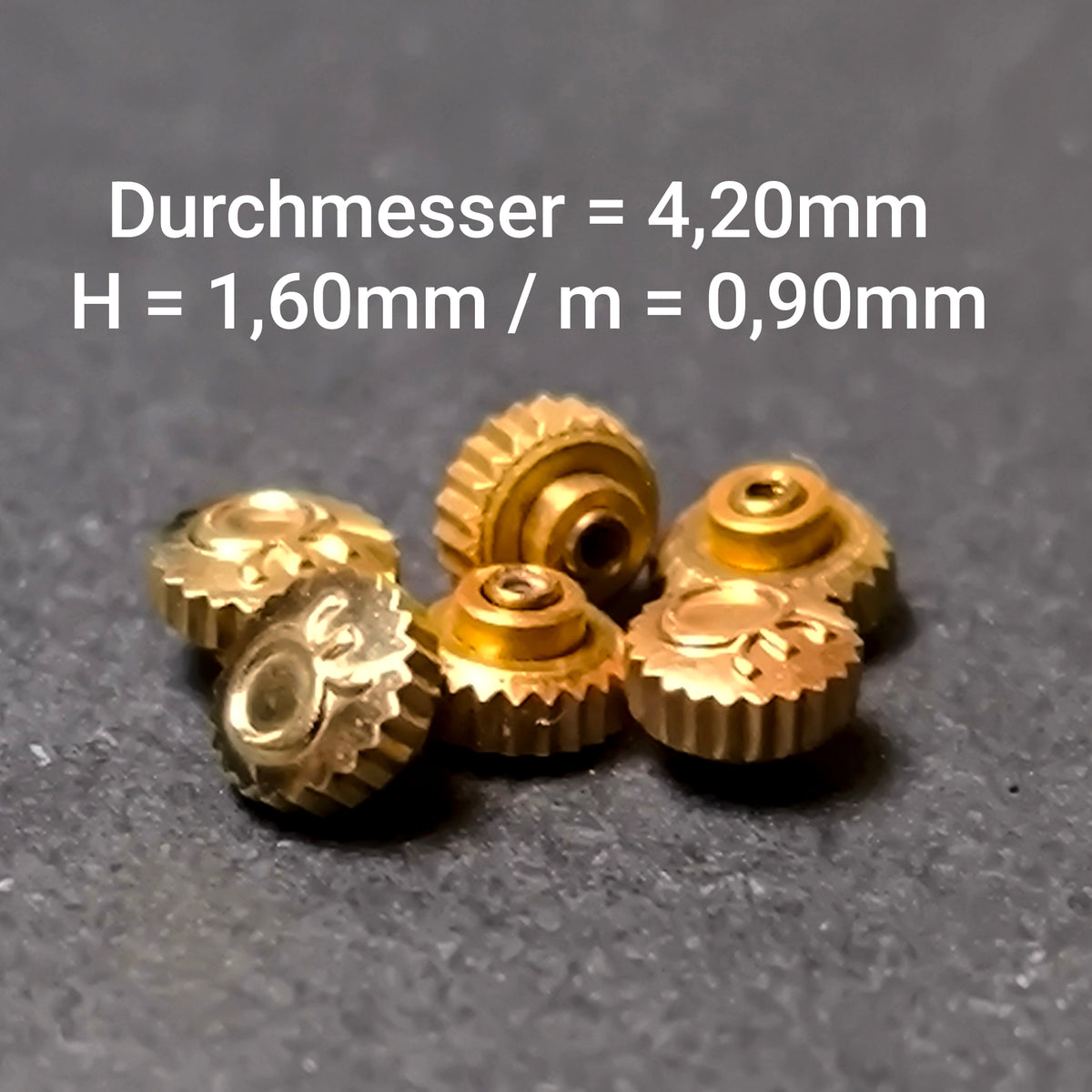 MILUS - KRONE / Crown  - NOS - Vintage - Dbl gelbgolden - Durchmesser 4,2mm