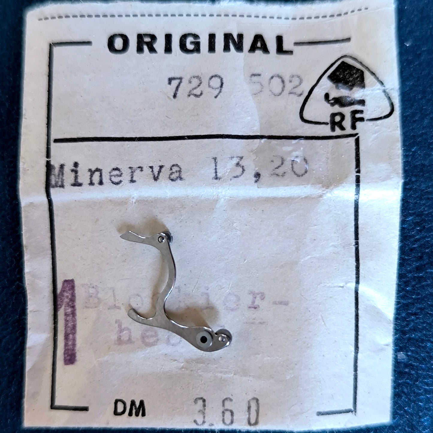 Minerva - Cal. 13-20 - Nullstellhebel (Herzhebel) / Hammer - NOS - Vintage - Part Nr. 8220