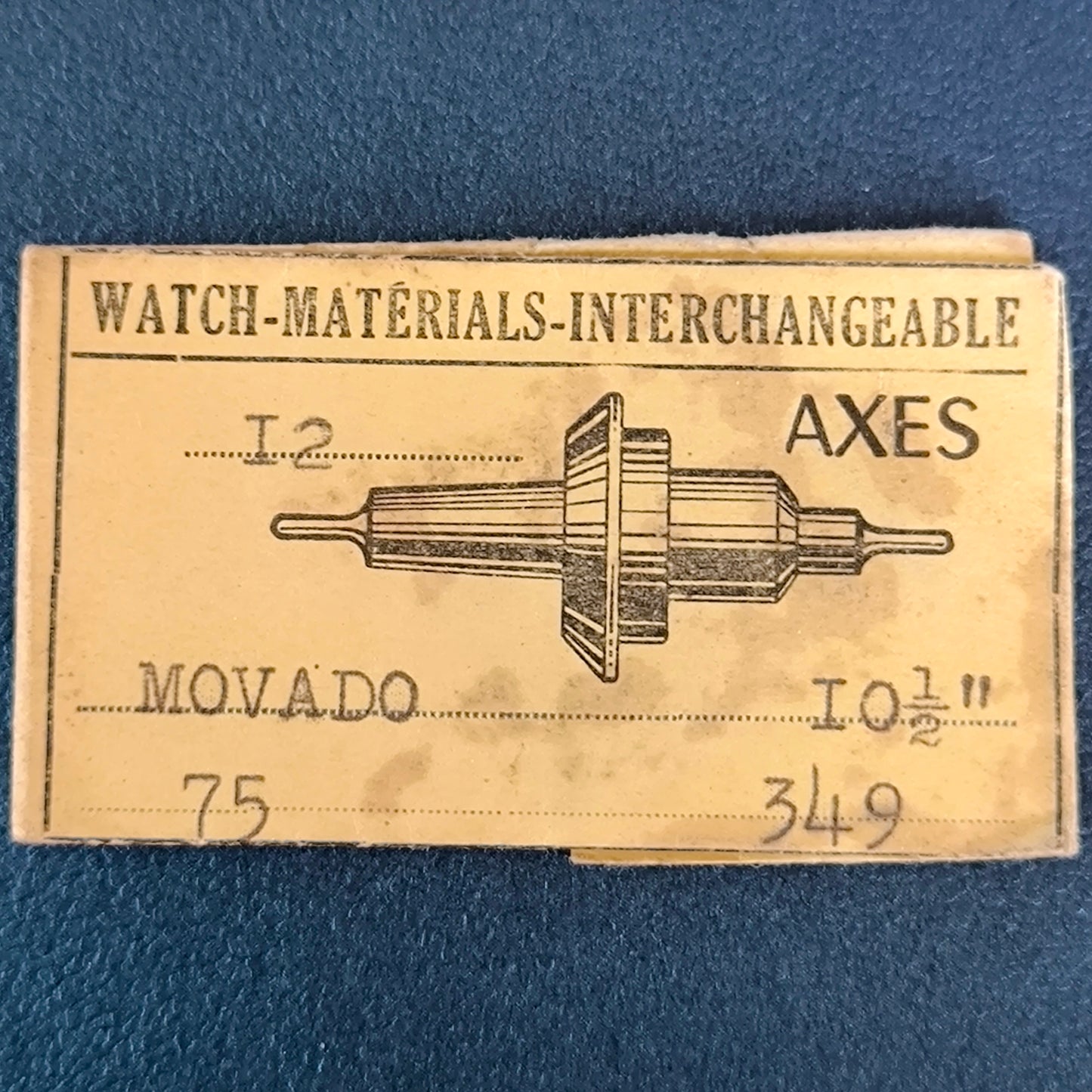 Movado - Cal. 75 - Unruhwelle / Balance Staff - NOS - Vintage - Part Nr. 723