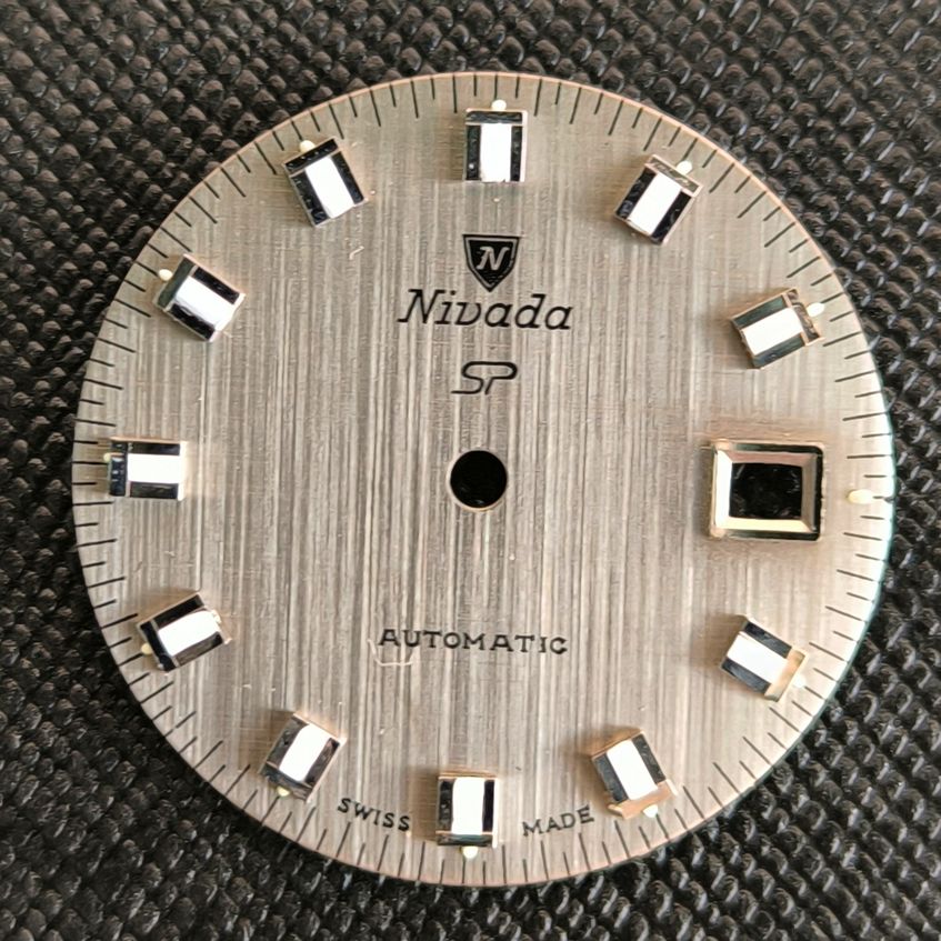NIVADA SP AUTOMATIC - ZIFFERBLATT / DIAL - ETA Cal. 2772 - in Grau - NOS - Vintage