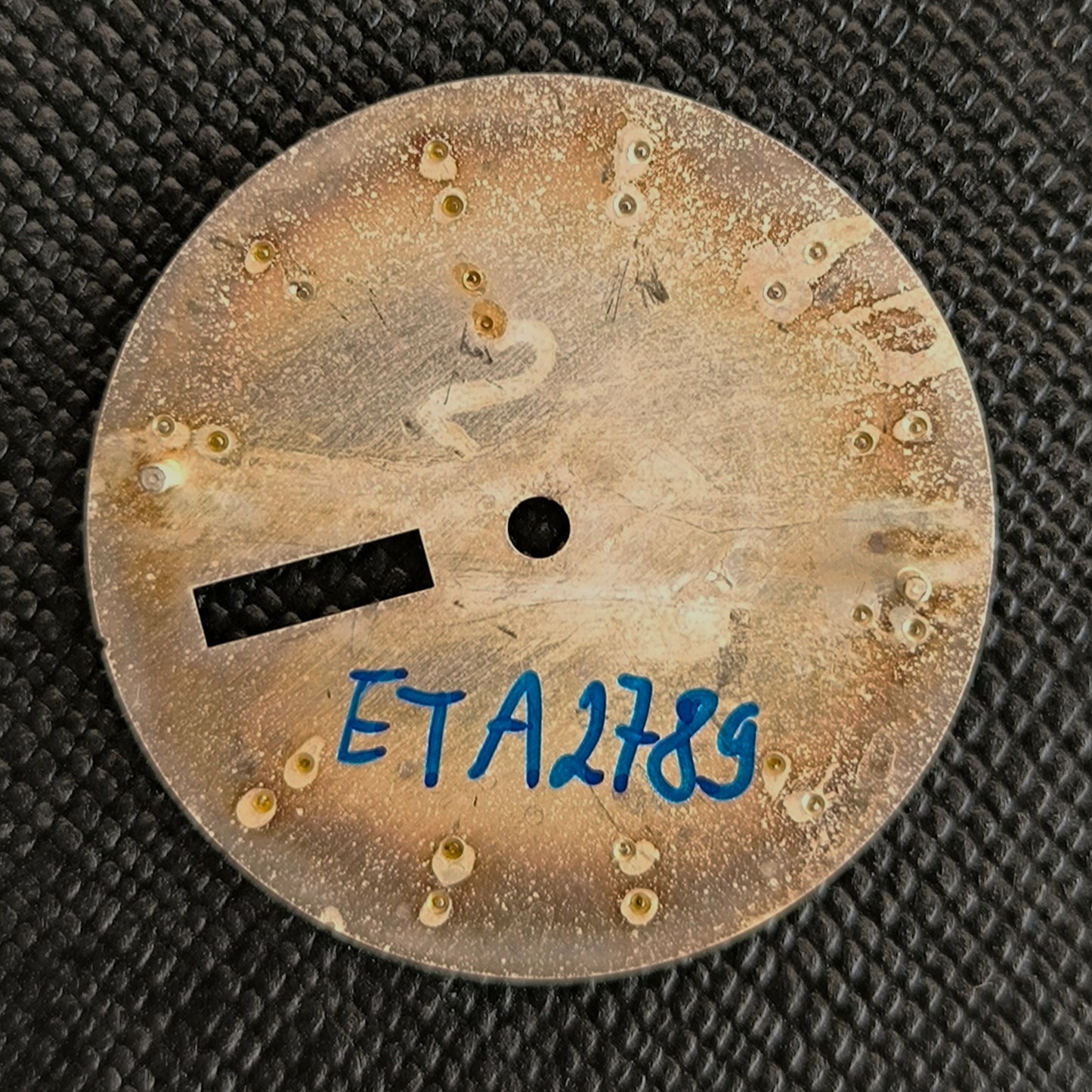 NIVADA COMPENSAMATIC AUTOMATIC - ZIFFERBLATT / DIAL - ETA Cal. 2789 - in Lila - NOS - Vintage