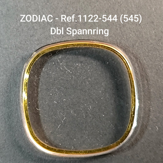 ZODIAC - orig. NOS Uhrglas - Vintage - Ref. 1122-544, ident. = 1122-545 - Dbl Spannring