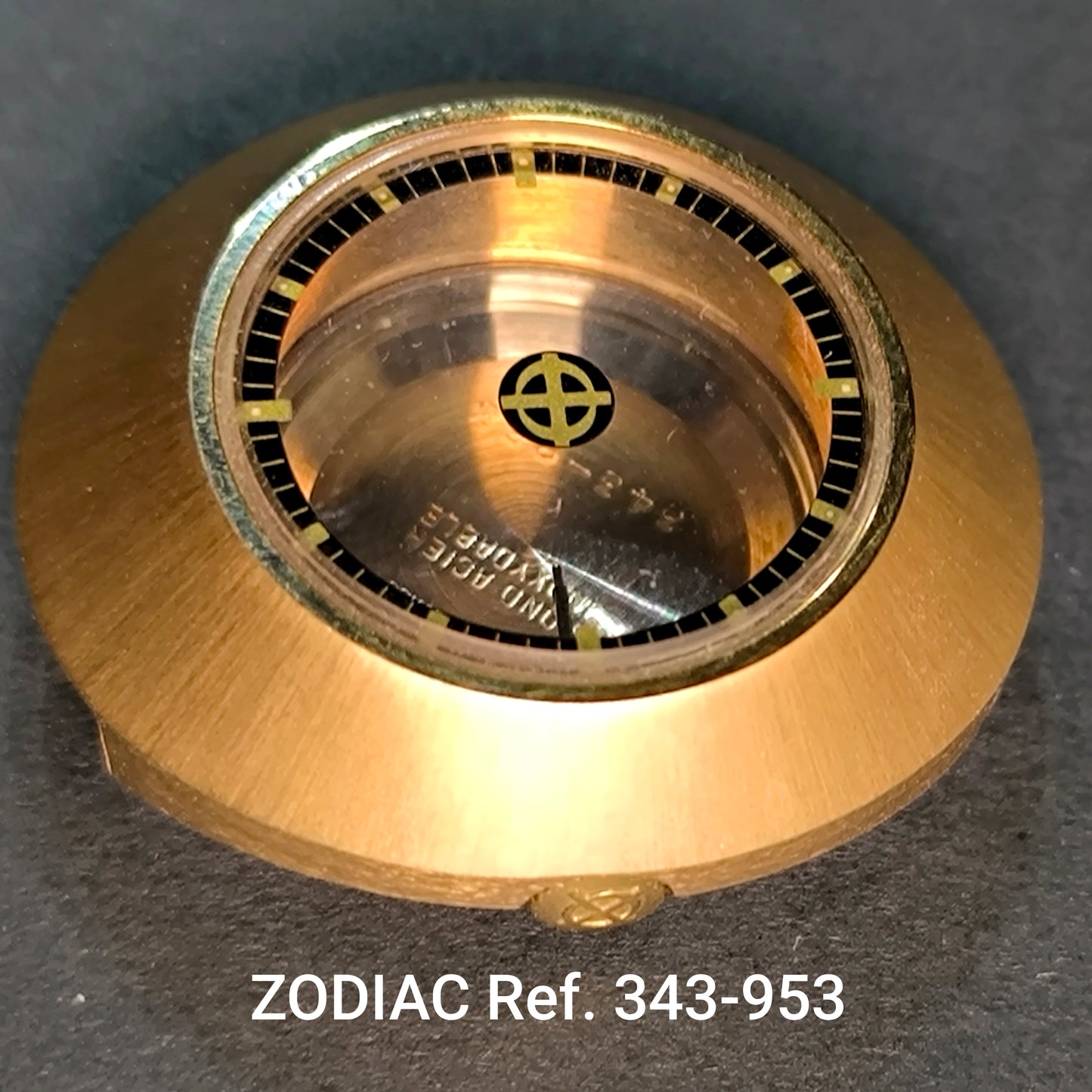 ZODIAC - Vintage NOS - orig. Gehäuse, Mystery Glas & Krone - Astrographic - Dbl - Ref. 343-953