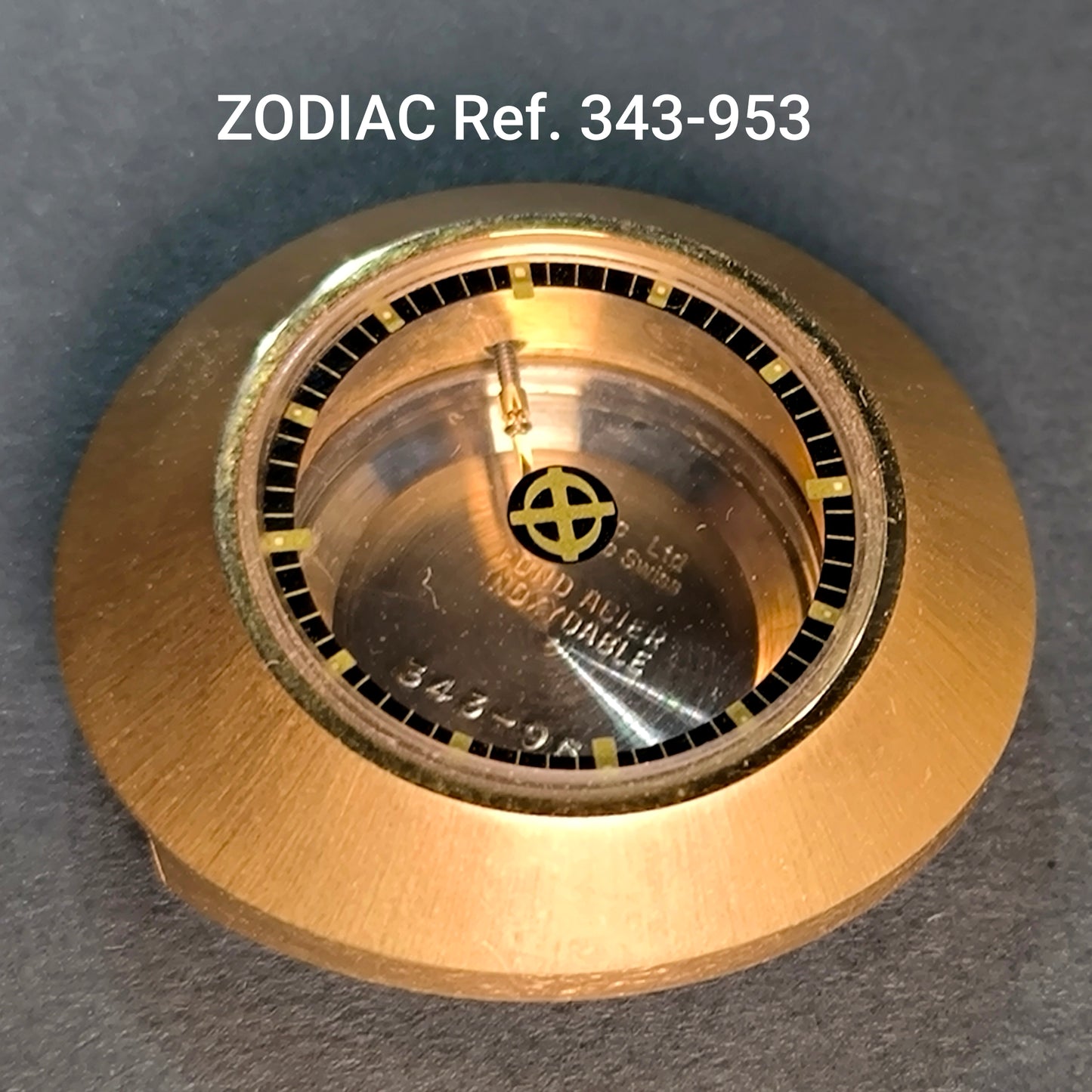 ZODIAC - Vintage NOS - orig. Gehäuse, Mystery Glas & Krone - Astrographic - Dbl - Ref. 343-953