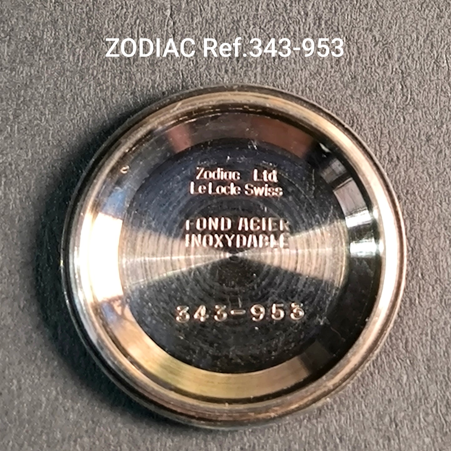 ZODIAC - Vintage NOS - orig. Gehäuse, Mystery Glas & Krone - Astrographic - Dbl - Ref. 343-953