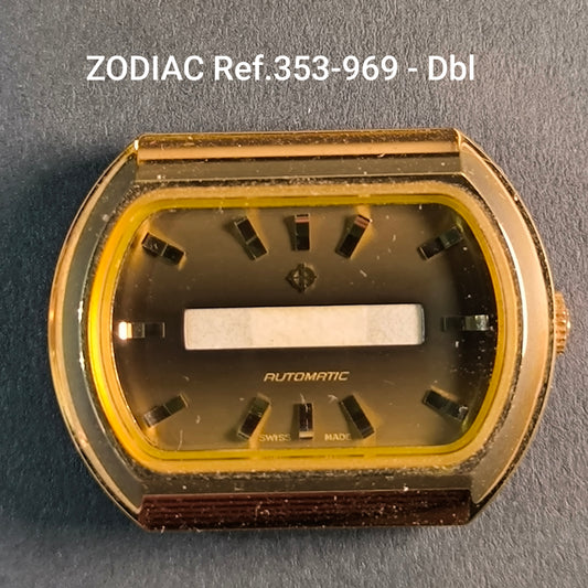 ZODIAC - Vintage NOS - orig. Gehäuse, Zifferblatt & Krone - Dbl - Ref. 353-969 - für SST 36000 Automatic