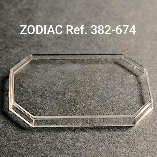 ZODIAC - orig. NOS Uhrglas - Vintage - Ref. 382-674