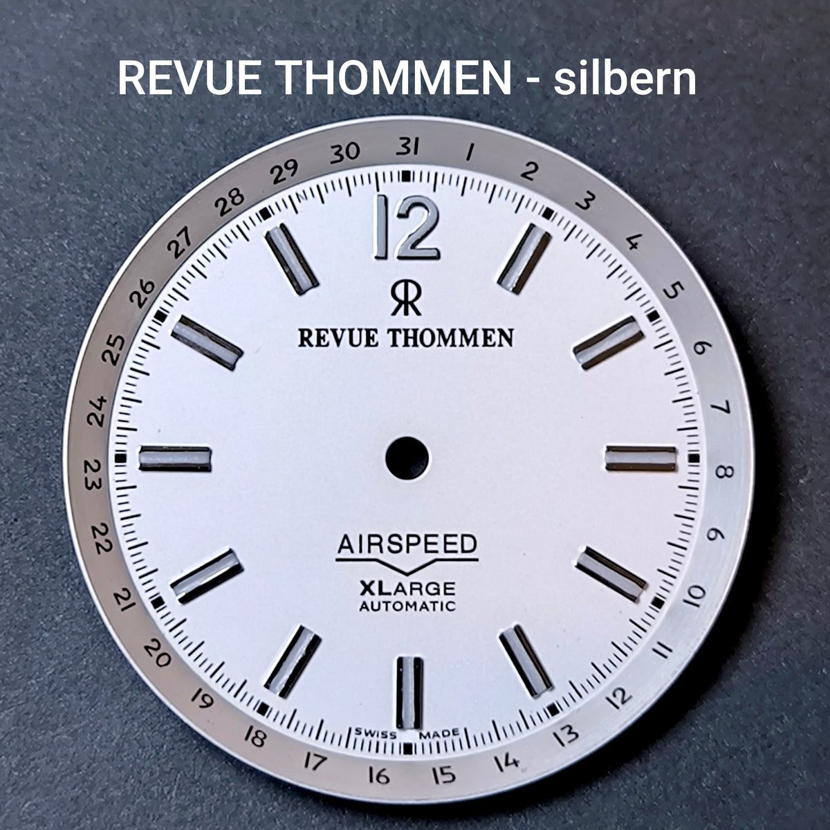 REVUE THOMMEN AIRSPEED XLARGE AUTOMATIC - ZIFFERBLATT / DIAL - für ETA Cal. 2836-2 - NOS - Durchmesser = 33,4mm
