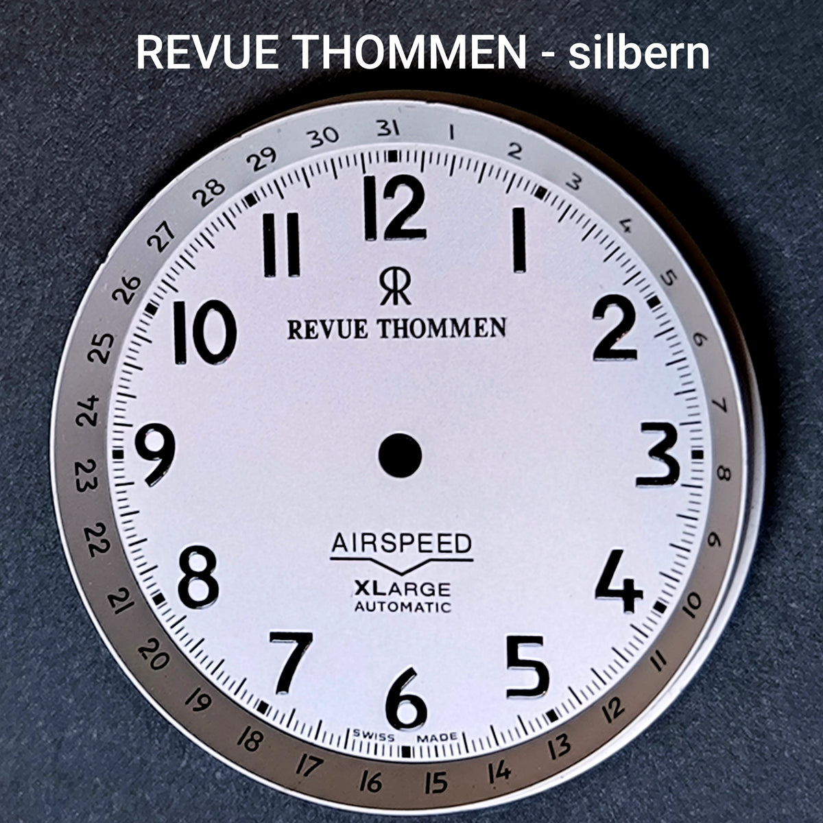 REVUE THOMMEN AIRSPEED XLARGE AUTOMATIC - ZIFFERBLATT / DIAL - für ETA Cal. 2836-2 - NOS - Durchmesser = 33,4mm