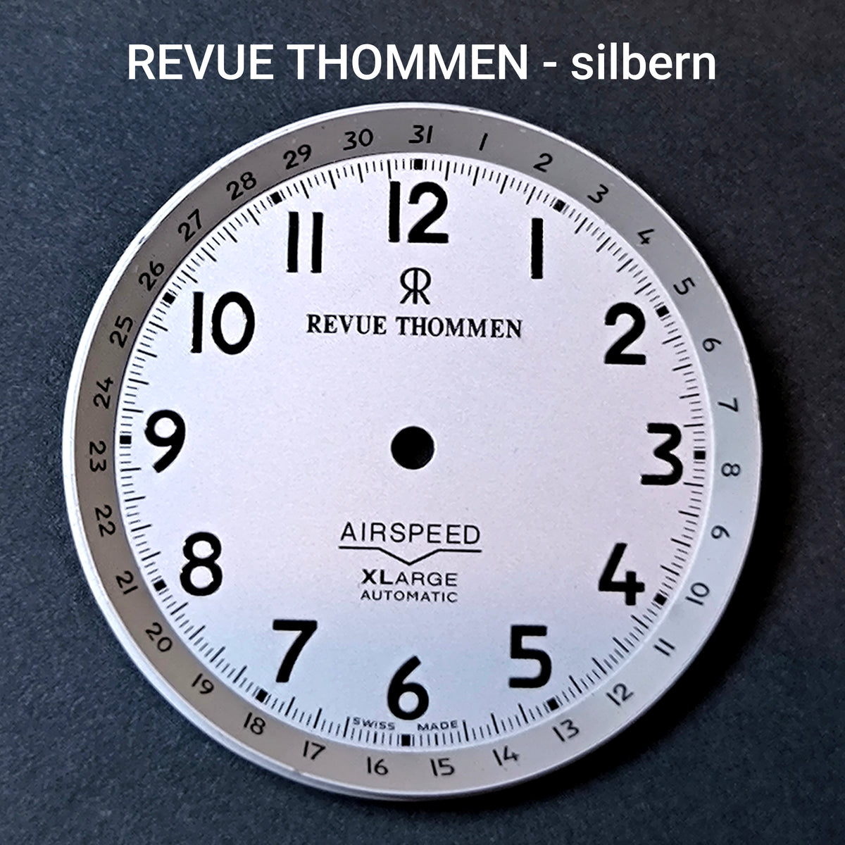 REVUE THOMMEN AIRSPEED XLARGE AUTOMATIC - ZIFFERBLATT / DIAL - für ETA Cal. 2836-2 - NOS - Durchmesser = 33,4mm