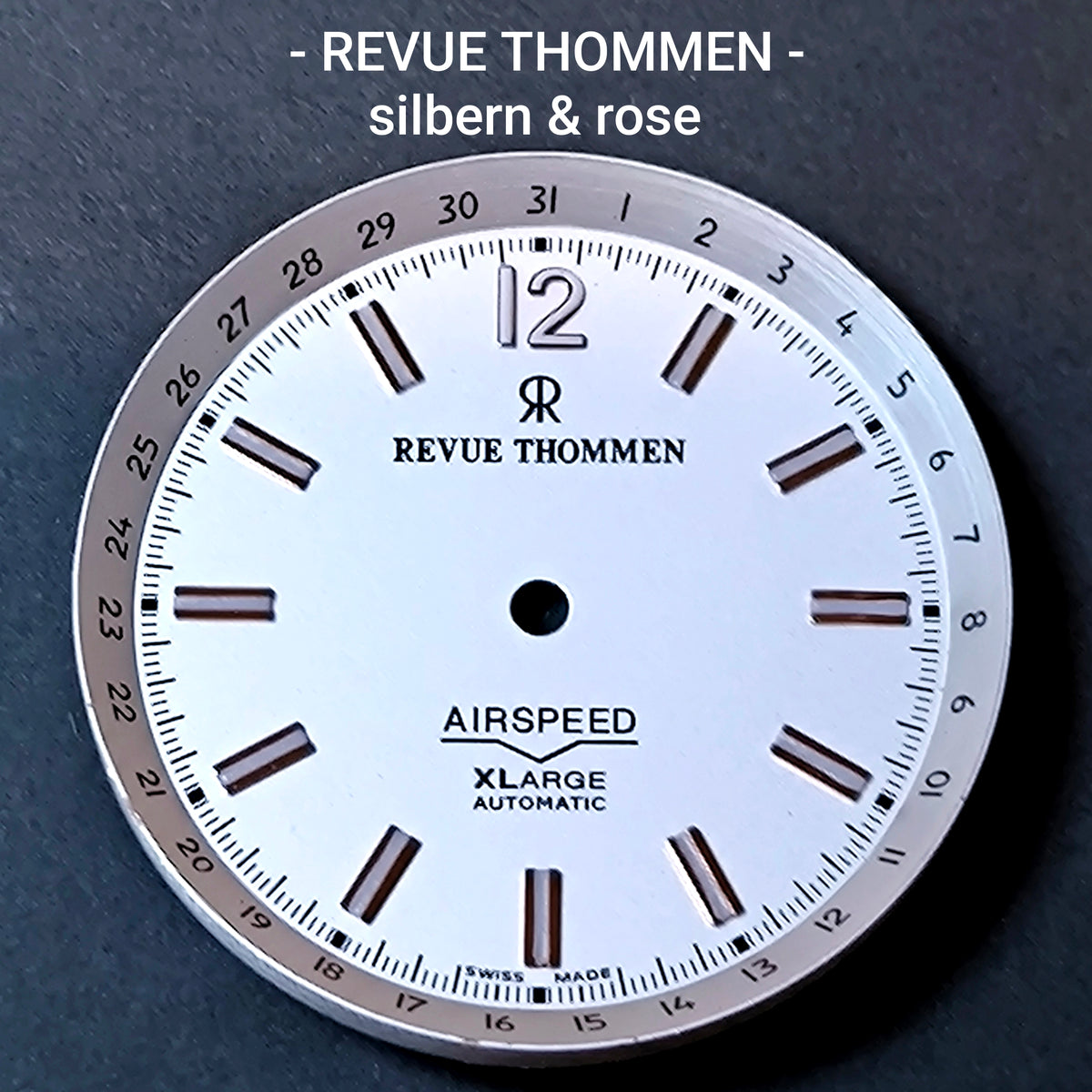 REVUE THOMMEN AIRSPEED XLARGE AUTOMATIC - ZIFFERBLATT / DIAL - für ETA Cal. 2836-2 - NOS - Durchmesser = 33,4mm