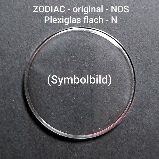ZODIAC - orig. NOS Uhrglas - Plexi N Grundform - spezial  kantik & flach - Vintage - Ref. 382-660