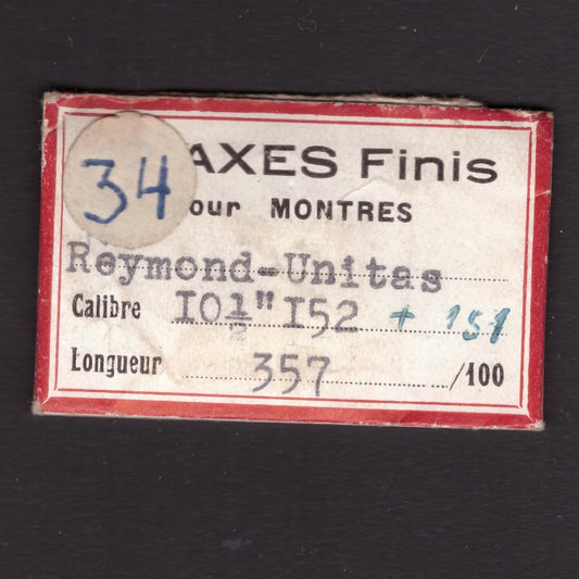 UNITAS - Cal. 151 = ident. Cal. 152 - Unruhwelle / Balance Staff - NOS - Vintage - Part Nr. 723