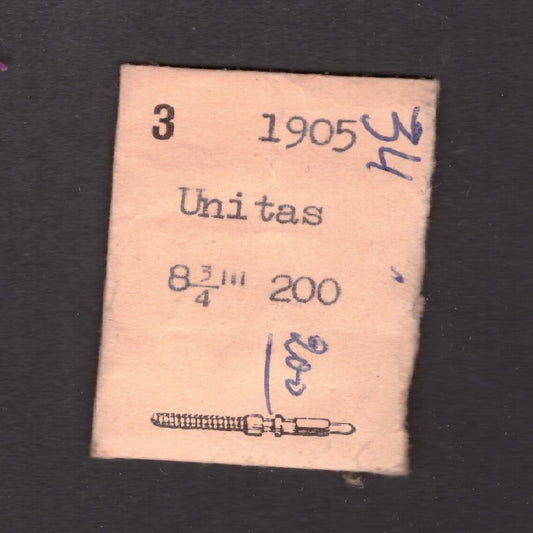 UNITAS - Cal. 200 - Aufzugwelle / Winding Stem - NOS - Vintage - Part Nr. 401
