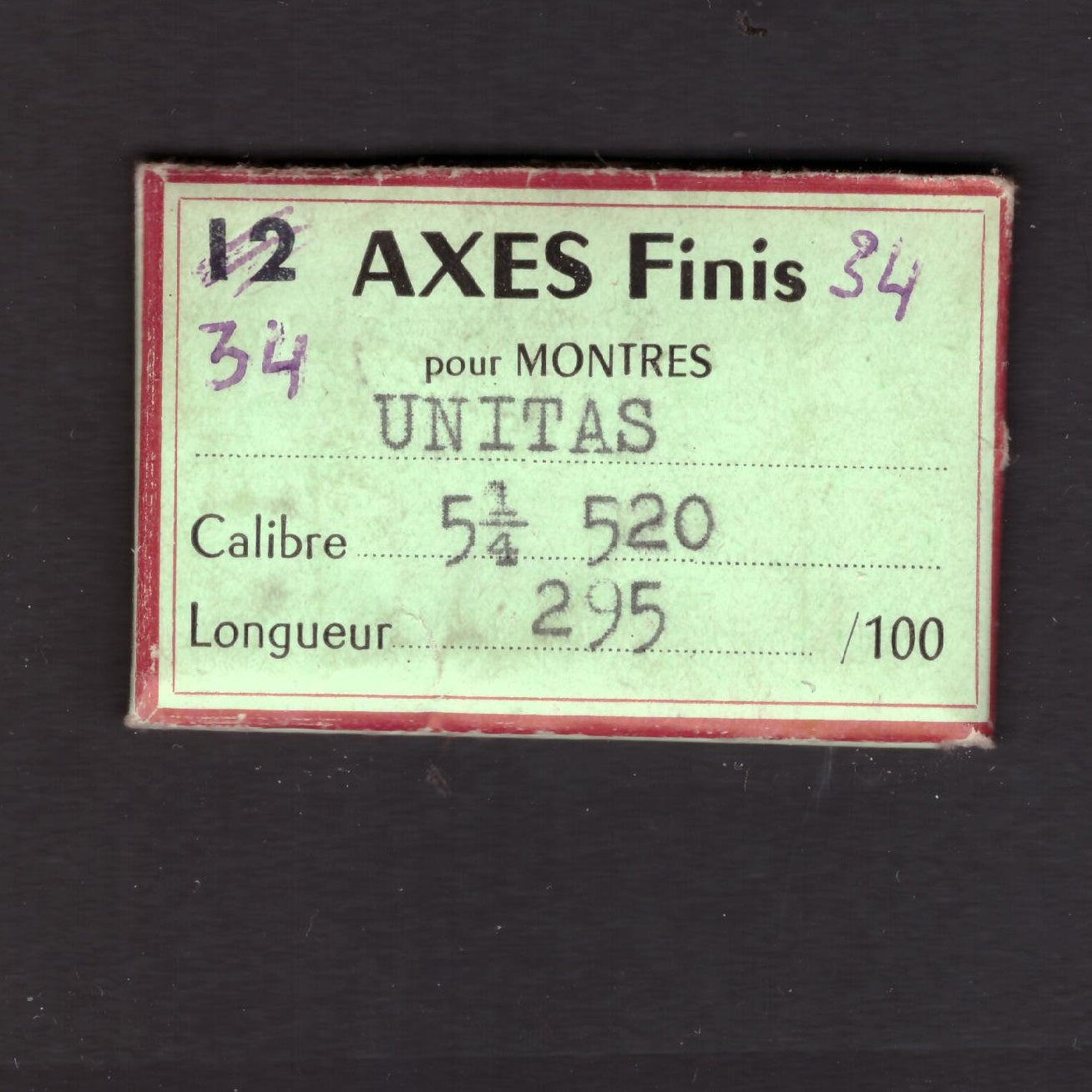 UNITAS - Cal. 520 - Unruhwelle / Balance Staff - NOS - Vintage - Part Nr. 723