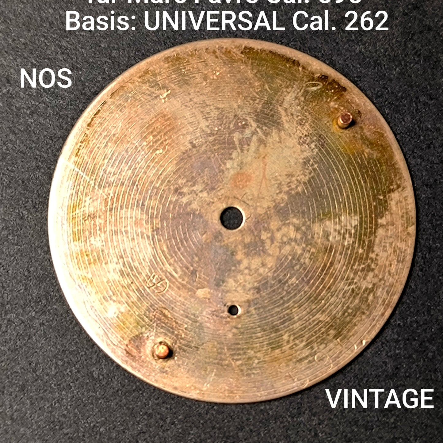 SIEGERIN - Zifferblatt / Dial - für Marc Favre Cal. 595 / Basis: Universal Cal. 262 - NOS - Vintage - aus den 1930/40er evt. frühen 1950er Jahren