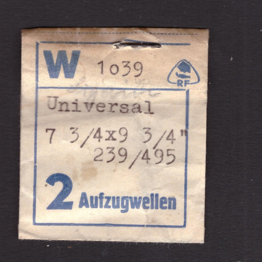 Universal - Cal. 239 = ident. Cal. 495 - Part. 401 - Aufzugwelle / Windig Stem - NOS - Vintage