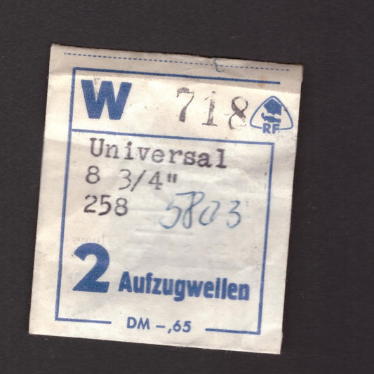 Universal - Cal. 258 - Part. 401 - Aufzugwelle / Windig Stem - NOS - Vintage