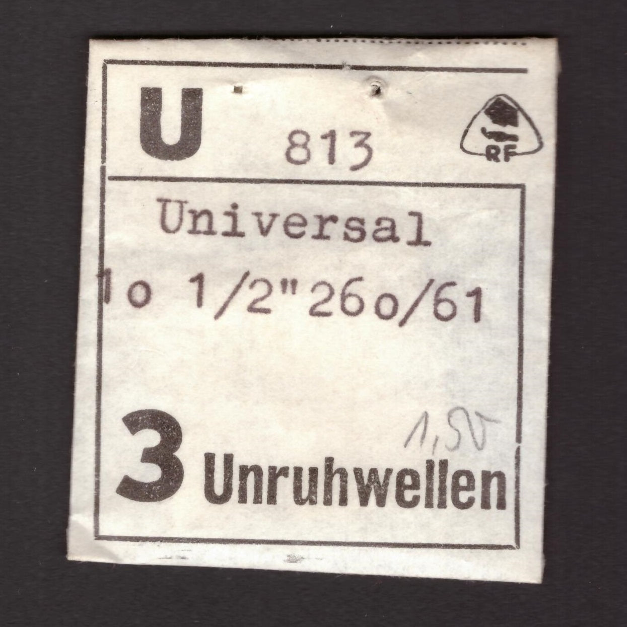 Universal - Cal. 260 = ident. Cal. 261 - Part. 723 - Unruhwelle / Balance Staff - NOS - Vintage