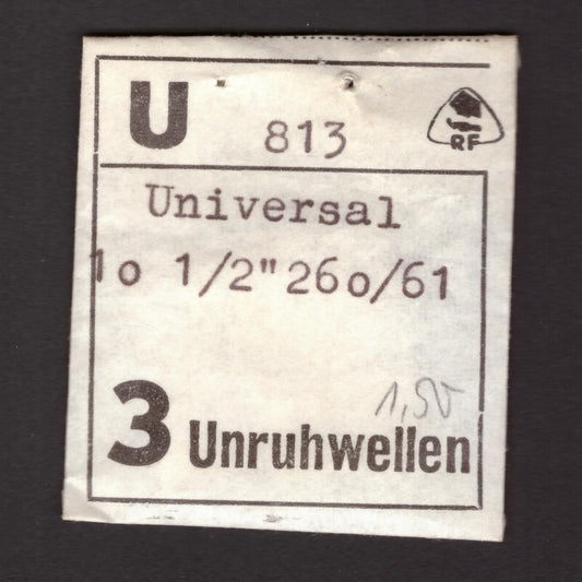 Universal - Cal. 260 = ident. Cal. 261 - Part. 723 - Unruhwelle / Balance Staff - NOS - Vintage