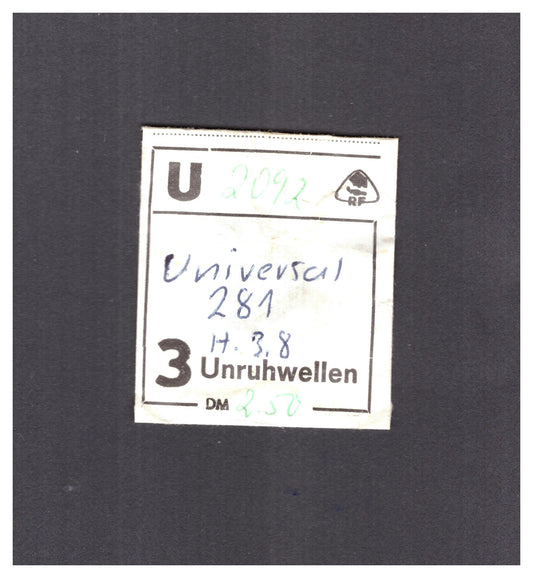 Universal - Cal. 281 haut - Part. 723 - Unruhwelle / Balance Staff - NOS - Vintage