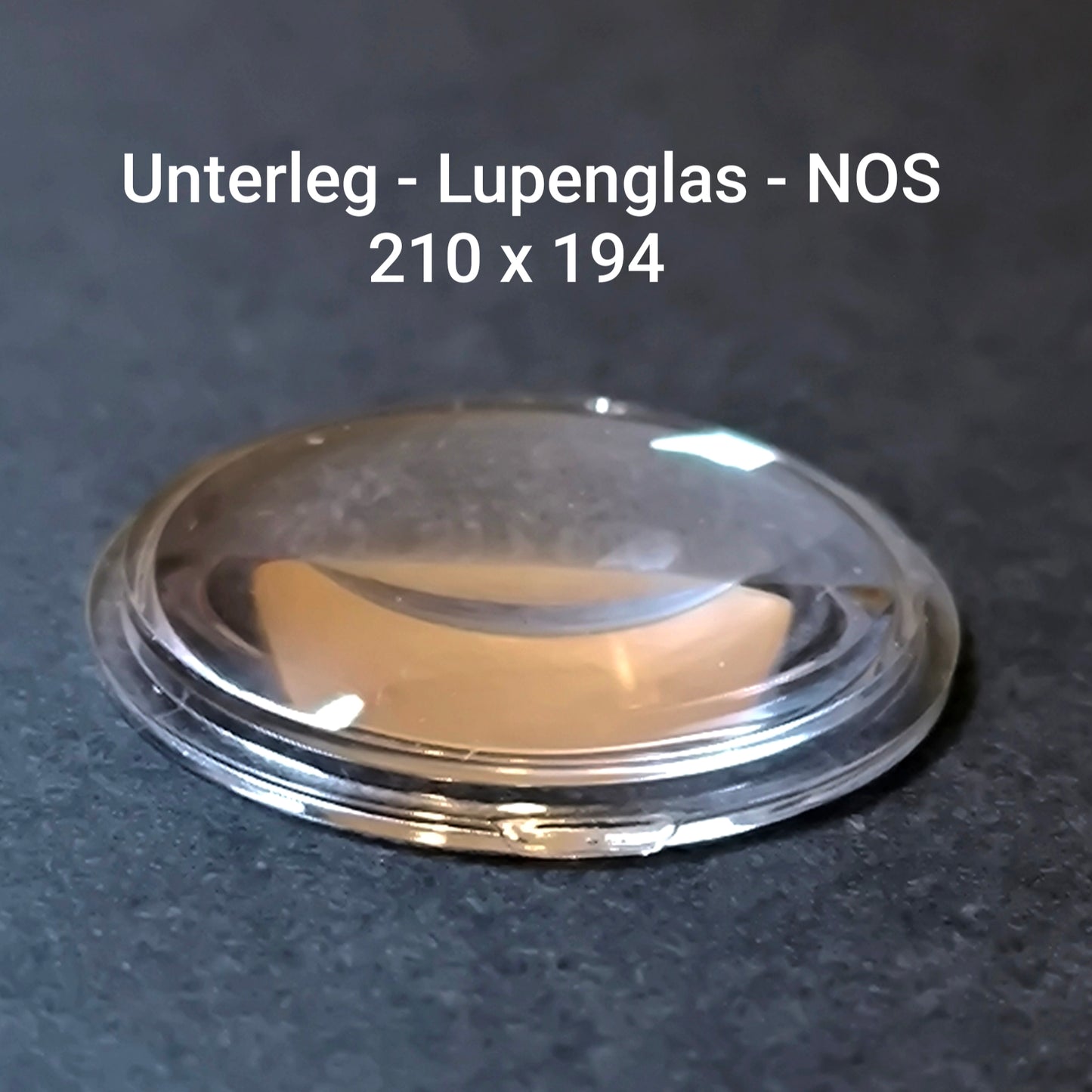 U - Unterlegglas Kunststoff - NOS - Vintage - Durchmesser 210 x 194