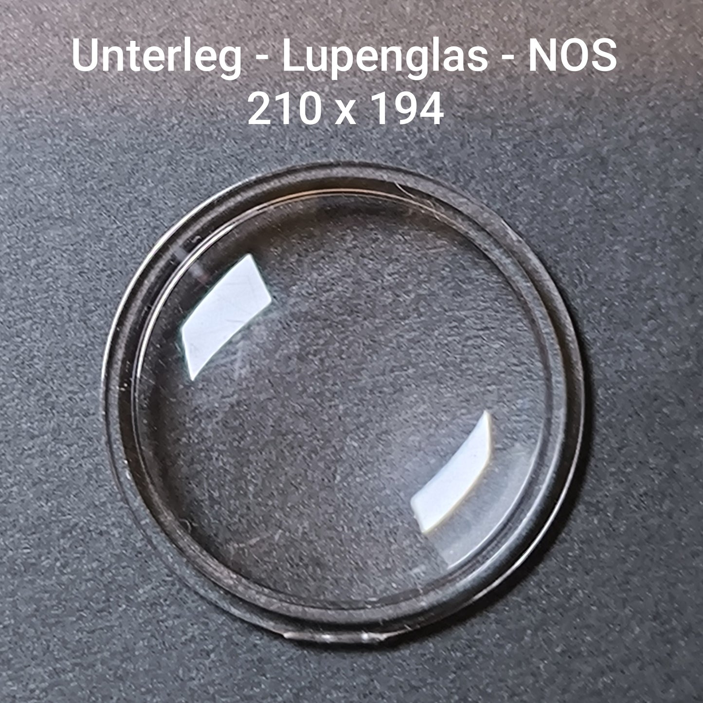 U - Unterlegglas Kunststoff - NOS - Vintage - Durchmesser 210 x 194