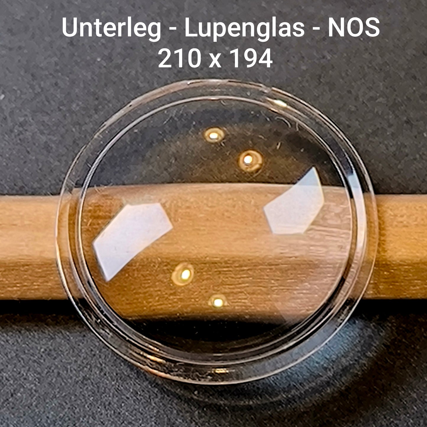 U - Unterlegglas Kunststoff - NOS - Vintage - Durchmesser 210 x 194