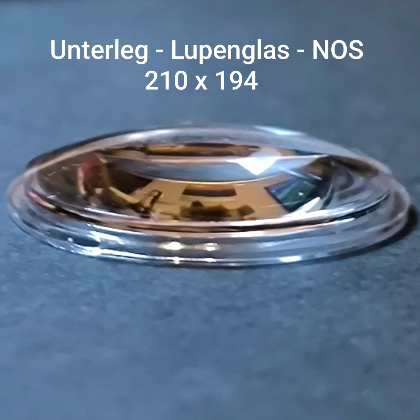 U - Unterlegglas Kunststoff - NOS - Vintage - Durchmesser 210 x 194