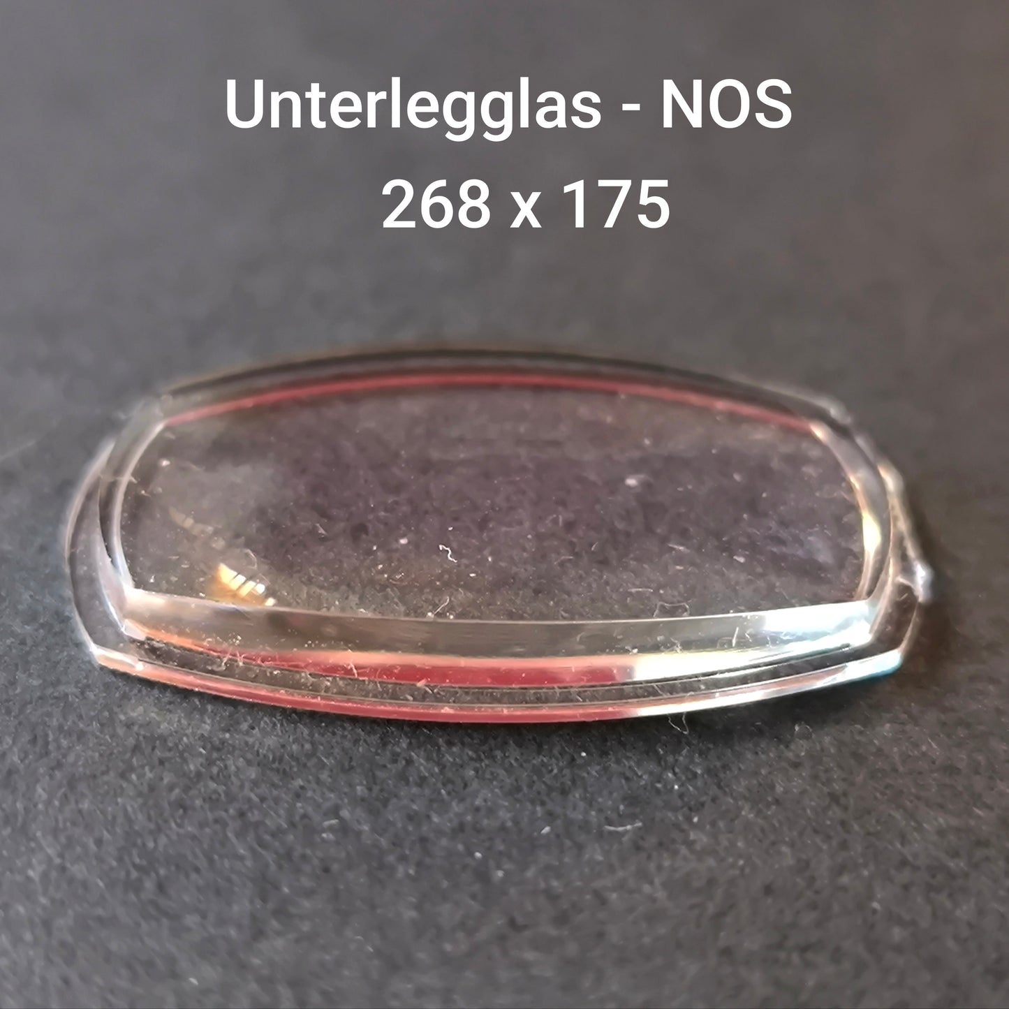 U - Unterlegglas Kunststoff - NOS - Vintage - Durchmesser 268 x 175