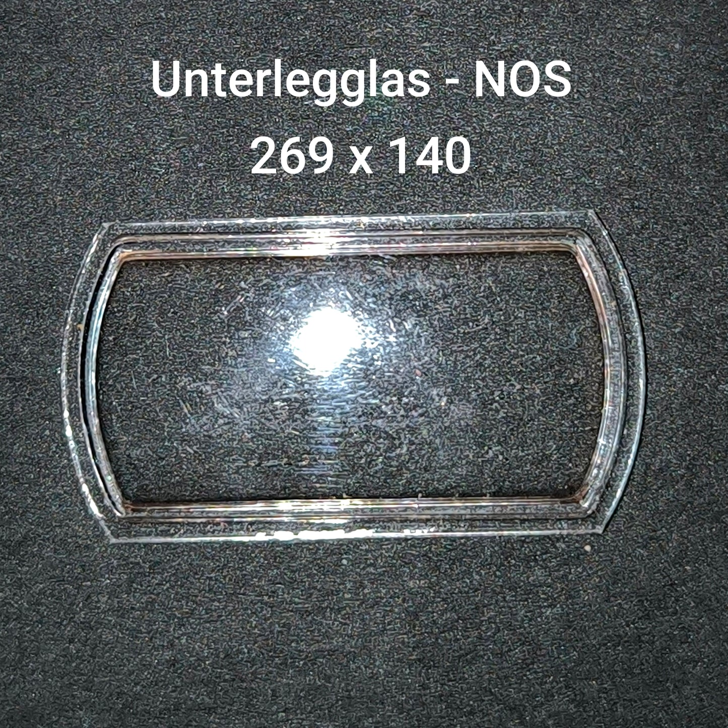 U - Unterlegglas Kunststoff - NOS - Vintage - Durchmesser 269 x 140